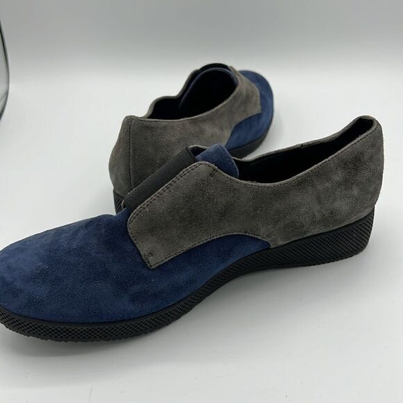 Vaneli Sport Blue Gray Suede Wedge Platform B38 - Picture 8 of 9